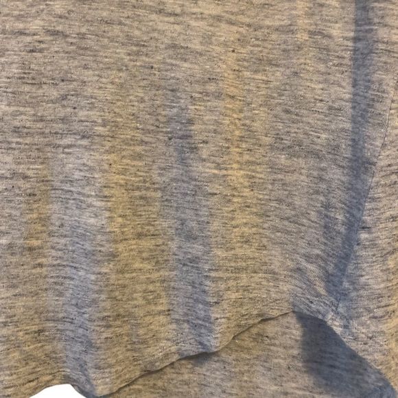 Athleta Zephyr Heathered Grey 100% Linen 3/4 Sleeve Top SZ XS - Picture 6 of 11